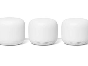 Google Nest WiFi Router 3 Pack ( One Router & Two extenders) 2ndGEneration 4x4 AC2200 Mesh Wi-Fi Routers with 6600 Sq Ft Coverage (Renewed)