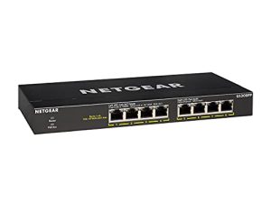NETGEAR 8-Port Gigabit Ethernet Unmanaged PoE+ Switch (GS308PP) - with 8 x PoE+ @ 83W