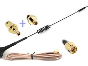 Universal Kit of 3G 4G LTE Dipole Antenna Wide Band 7dBi 698-2700Mhz Omni Directional GSM on Magnetic Base RG316 3ft/0.9m Low Loss Cable with SMA Female to TS-9 and CRC9 for any Devices as Verizon