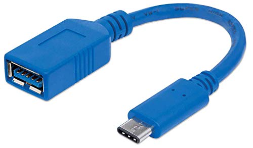 Manhattan USB 3.1 Gen1 Cable Blue 6in Manhattan USB 3.1 Gen1 Cable Blue 6in