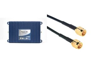 weBoost Signal 4G/LTE Direct Connect Booster & Antenna Kit for Single Device & Amphenol CO-174SMAX200-005 Black RG174 SMA Coaxial Cable