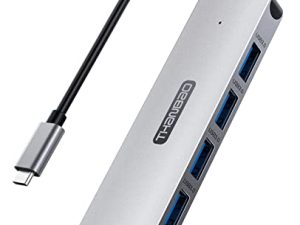 USB C Hub 4 in 1 - Portable USB C to USB Hub with 4 USB 3.0 Ports