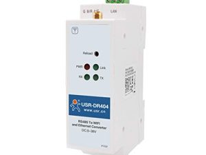 PUSR USR-DR404 Din-Rail Industrial-Grade RS485 to TCP/IP WiFi Serial Device Server Support Modbus for Data Transmission