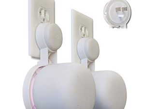 Nest WiFi Point Genie: The Simplest Lowest Profile Outlet Holder Mount for Google Nest WiFi Point | Reinforced Support | Great Sound | Open Access | No Messy Screws! (2-Pack)