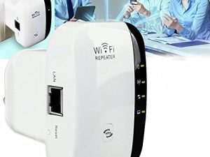 300Mbps WiFi Signal Booster Repeater - Long Range Amplifier Wireless Internet Repeater with Ethernet Port for Home Device - Hotels Apartments Indoor Office Network Extender Tools