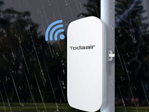 Outdoor WiFi Extender Weatherproof，WiFi Booster and Signal Amplifier，Internet Booster，Wireless Bridge，Up to 1200Mbps Dual Band WiFi Repeater ，Covers Up to Least 3440 Sq. ft and 30 Devices