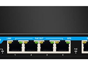 PX204 4 Port Gigabit POE Extender with IEEE802.3af/at/bt Standard One Port 90W in 4 Port 30W Out POE Extender for High Power POE Device