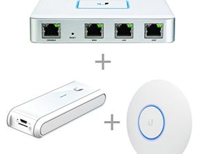 Ubiquiti USG Unifi Security Gateway (1 Item) Bundle with Ubiquiti UC-CK Unifi Cloud Key - Remote Control Device (1 Item) & Ubiquiti Networks UAP-AC-PRO-E Access Point Single Unit (1 Item)