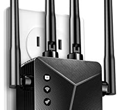 WiFi Extender Internet Booster and Signal Amplifier up to 9882 sq.ft - Long Range Coverage Wi-Fi Repeater for Home - with Ethernet Port & AP Mode