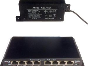 PoE Texas GPOES-8-7AB-24v60w | 24 Volt 8 Port Passive PoE Switch for 24v Ubiquiti Devices with Gigabit Ethernet