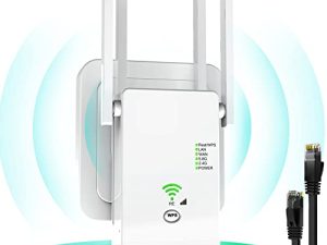 Freefa WiFi Range Extender Signal Booster - 2022 Upgraded WiFi Repeater 1200M WiFi Booster Up to 4000sq.Ft & 35 Devices - 5G/2.4G Internet Extender WiFi Booster for Home