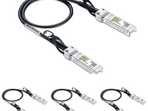 #10Gtek# [4-Pack] 10G SFP+ DAC Cable - 10GBASE-CU Passive Direct Attach Copper Twinax SFP Cable for Cisco SFP-H10GB-CU0.25M