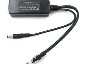 PoE Texas IEEE 802.3af 12v Splitter - Power Over Ethernet Single PoE Splitter 12v 12w Gigabit Data - Active Opto-Isolated Protection for 12 Volt DC Powered Devices
