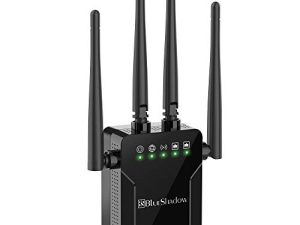 Blueshadow WiFi Extender AC1200 Dual Band Wireless Signal Booster with 2 Ethernet Port WPS Function Coverage Up to 1000 Sq.ft and 20 Devices WiFi Extenders Signal Booster and Access Point for Home
