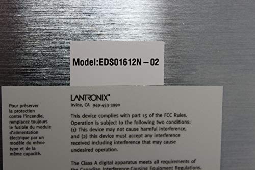 Lantronix EDS16PR 16-Port Device Server (EDS01612N-02) - Lantronix EDS16PR 16-Port Device Server (EDS01612N-02) -
