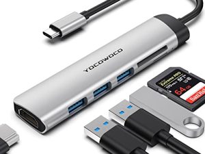 USB C Hub-YOCOWOCO Dongle USB C Adapter for MacBook Pro