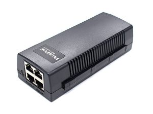 PLUSPOE Dual Ports Gigabit Power Over Ethernet Injector Adapter (35 Watts Max) with 2 PoE for IP Cameras