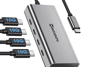 Minisopuru USB C Hub – 4 Port USB C Hub for Laptop