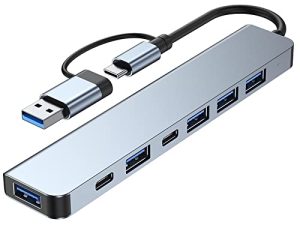 balikha Portable USB Hub Compact Plug and Play Multiple Ports Docking Station Multiport Adapter Converter for Devices Phones Computer