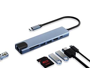 USB C Hub HDMI Adapter,USB-C Docking Station, 7 in 1 Dongle USB-C to HDMI