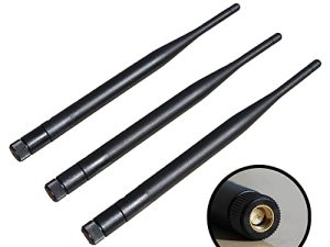 Universal 2.4ghz Band 7DBI high gain Antenna Accessories SMA Interface for WiFi Wireless Network Router Surveillance Cameras and Other Wireless Devices (1 Pack of 3pcs)