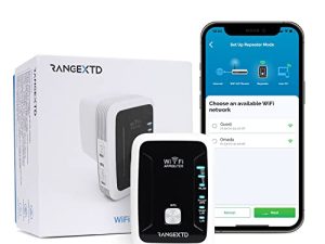 RANGEXTD WiFi Extender with Ethernet Port - WiFi Signal Amplifier Increases Home WiFi Coverage | Single-Band 2.4GHz WiFi Range Booster Fixes Dead Spots | Up to 300Mbps Speed
