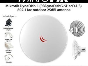 Mikrotik DynaDish 5 RBDynaDishG-5HacD-US 5GHz 802.11ac Outdoor Device 25dBi Network Antenna 720MHz CPU - US Version